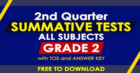 GRADE 2 (2nd Quarter Summative Tests) All .